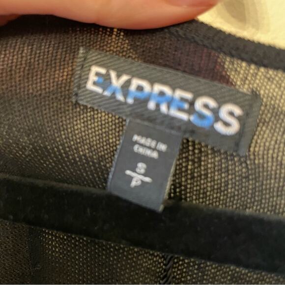 Express S little black dress mini classic fitted professional solid elegant - Picture 4 of 8